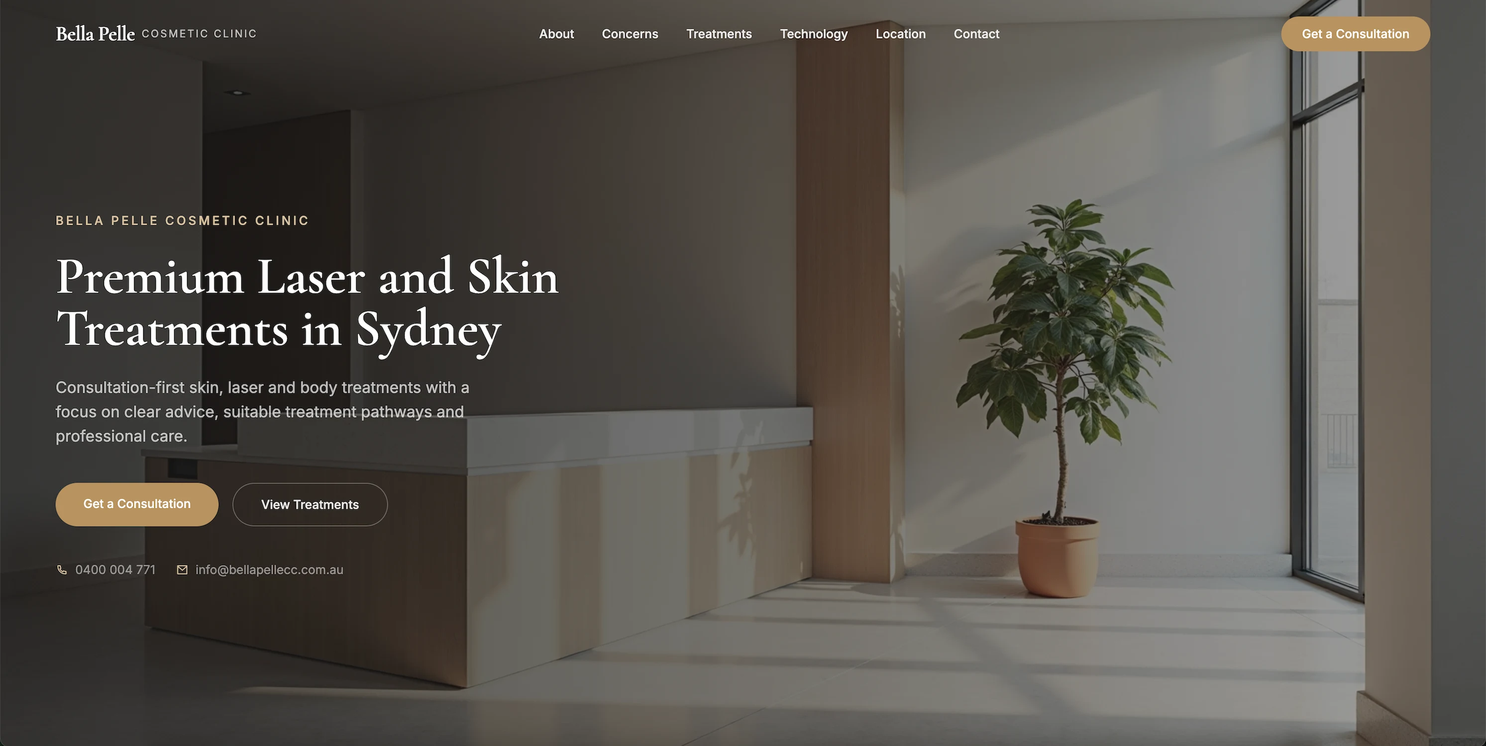 Clinic website concept study by KezConcepts ,  skin clinic service page design